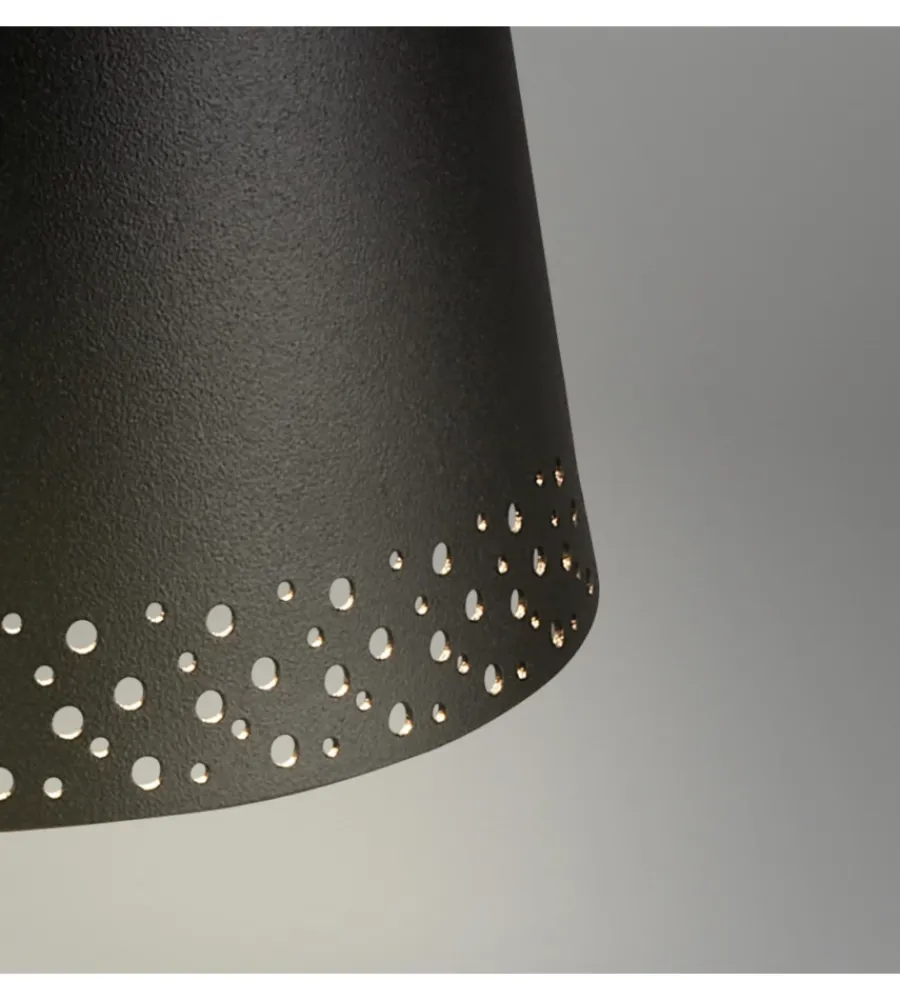 Illuminazione Per Esterno|Lampada da terra led ricaricabile e regolabile in altezza nero, 400lm
