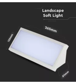 Clearance Lampada led da esterno a muro angolare bianco, 12 w 3000 k Illuminazione Per Esterno