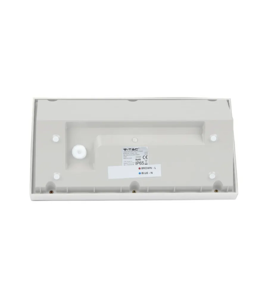Illuminazione Per Esterno- Lampada led da esterno a muro angolare bianco, 20 w 6500 k