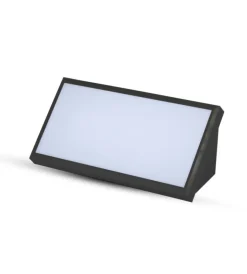 Illuminazione Per Esterno- Lampada led da esterno a muro angolare nero, 20 w 6400 k