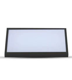 Illuminazione Per Esterno- Lampada led da esterno a muro angolare nero, 20 w 6400 k