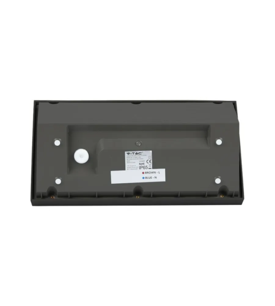 Illuminazione Per Esterno- Lampada led da esterno a muro angolare nero, 20 w 6400 k
