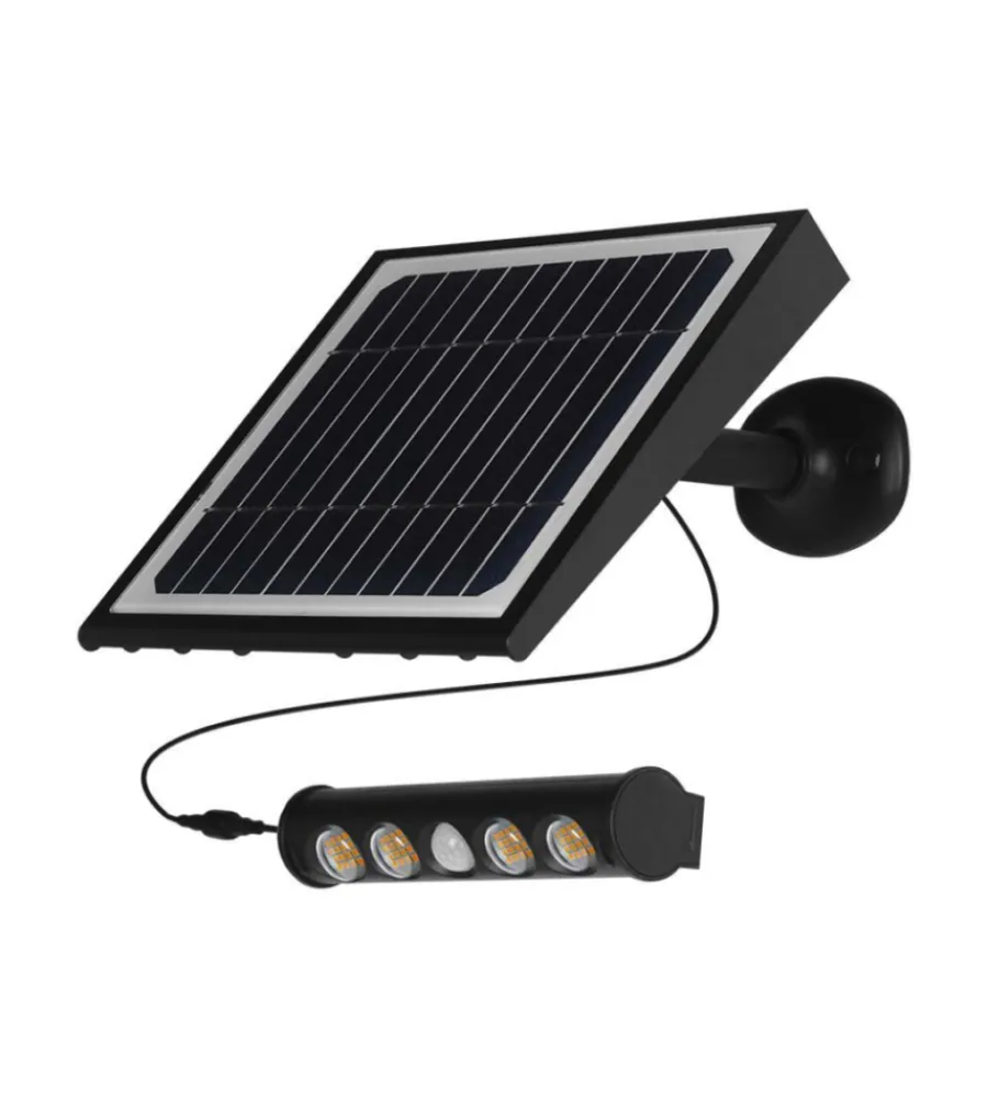 Illuminazione Per Esterno- Lampada led da giardino con pannello solare, 8 w 4000 k