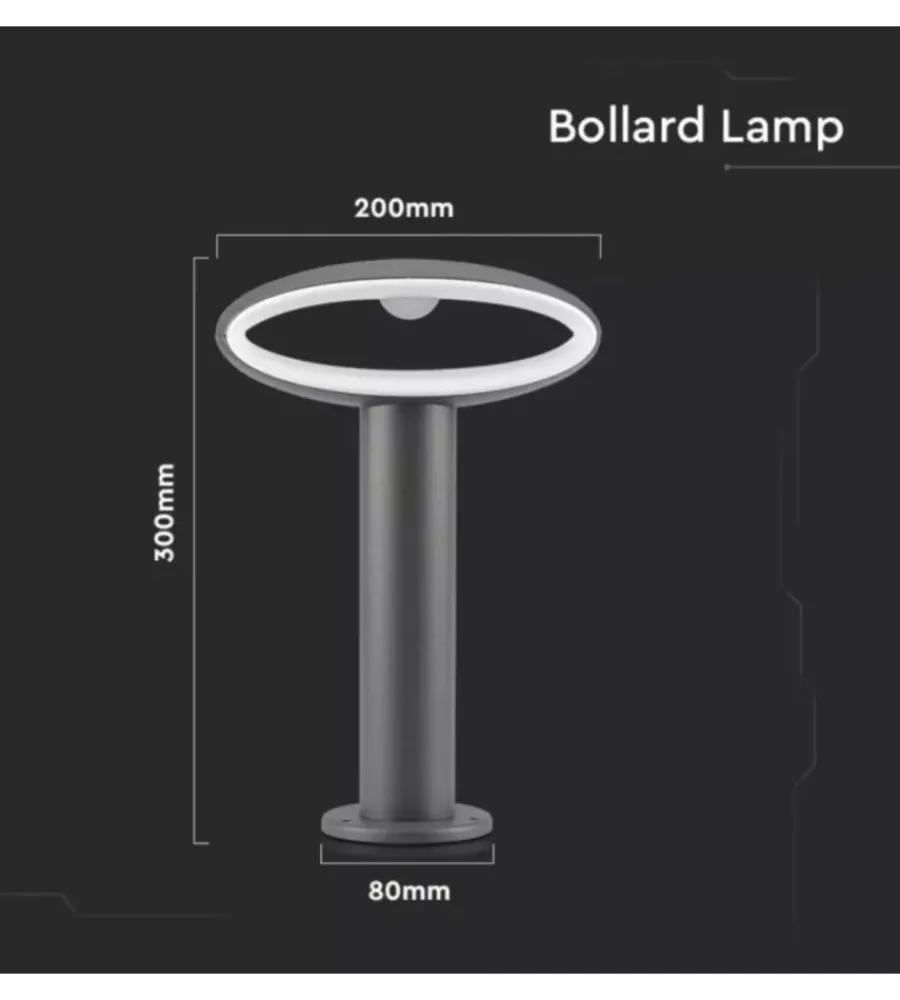 New Lampada led da giardino grigia 3000k, 9w Illuminazione Per Esterno