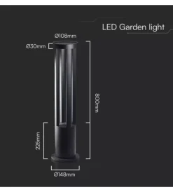 Best Lampada led da giardino h80 cm 3000k, 10w Illuminazione Per Esterno
