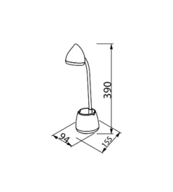 Illuminazione Per Interno-Philips Lampada led da tavolo "hat" bianco 3000/4000/5700k