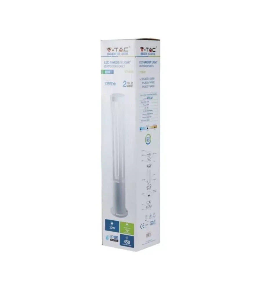 Illuminazione Per Esterno- Lampada led da terra da esterno vtac bianco 6400k 80cm