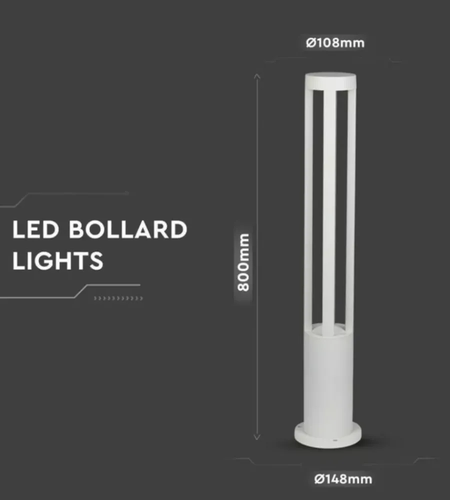 Illuminazione Per Esterno- Lampada led da terra da esterno vtac bianco 6400k 80cm