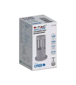 Illuminazione Per Esterno- Lampada led da terra da esterno vtac grigio 6400k