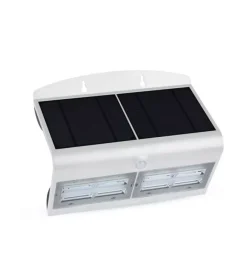 Illuminazione Per Esterno|Lampada led solare a muro da esterno vtac bianco 4000k