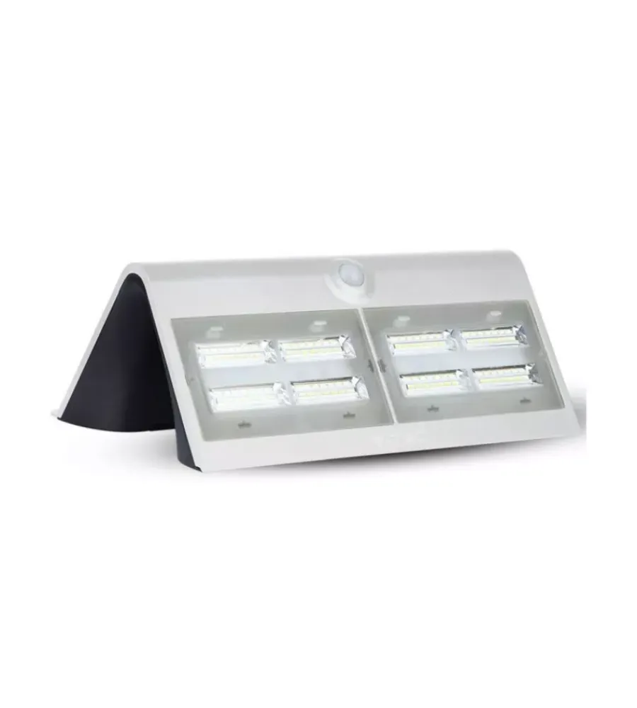 Illuminazione Per Esterno|Lampada led solare a muro da esterno vtac bianco 4000k