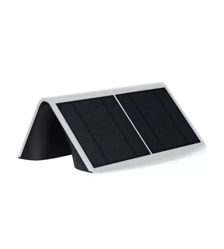 Illuminazione Per Esterno|Lampada led solare a muro da esterno vtac bianco 4000k