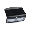 Illuminazione Per Esterno- Lampada led solare a muro da esterno vtac nero 4000k