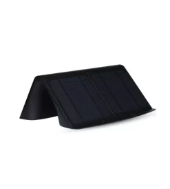 Illuminazione Per Esterno- Lampada led solare a muro da esterno vtac nero 4000k