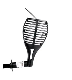 Illuminazione Per Esterno|Lampada led solare da esterno a forma di torcia  multi applicabile vtac nero 2200 k