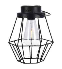Illuminazione Per Esterno|Lampada led solare da esterno ricaricabile vtac nero vintage 3000k