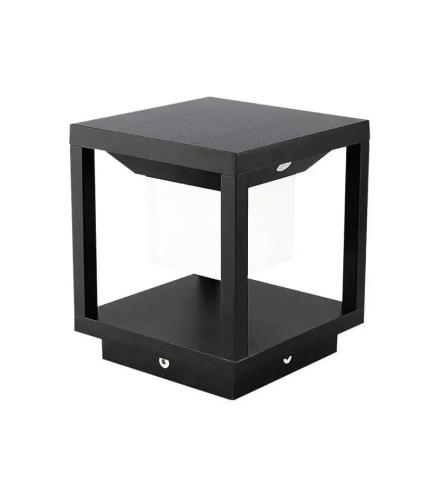 Illuminazione Per Esterno|Lampada led solare da terra da esterno vtac nero 3000k