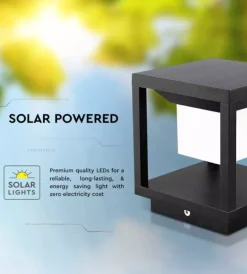 Illuminazione Per Esterno|Lampada led solare da terra da esterno vtac nero 3000k