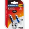 Elettrico|Lampada siluro blue dyed glass 12v - 11x44 mm - 10w - sv8,5-8 - 2 pz  - d/blister  58310