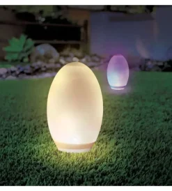Illuminazione Per Esterno|Lampada solare led rgb ricaricabile 3000k