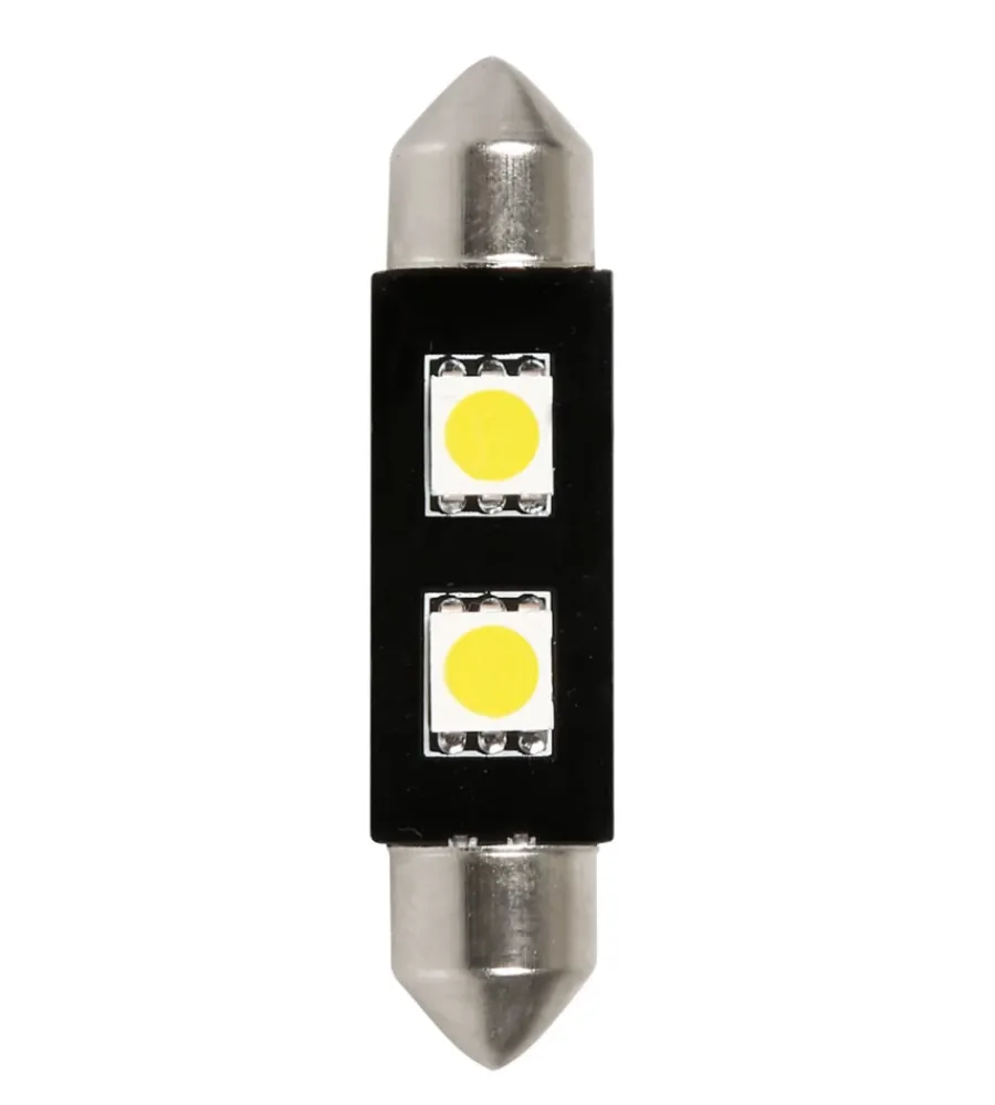 Elettrico- Lampada 12v hyper-led 6 - 2 smd x 3 chips - 10x42 mm - sv8,5-8 - 1 pz 58449