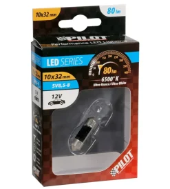 Elettrico|Lampada 12v hyper-led 6 - 2 smd x 3 chips - 10x32 mm - sv8,5-8 - 1 pz  58445