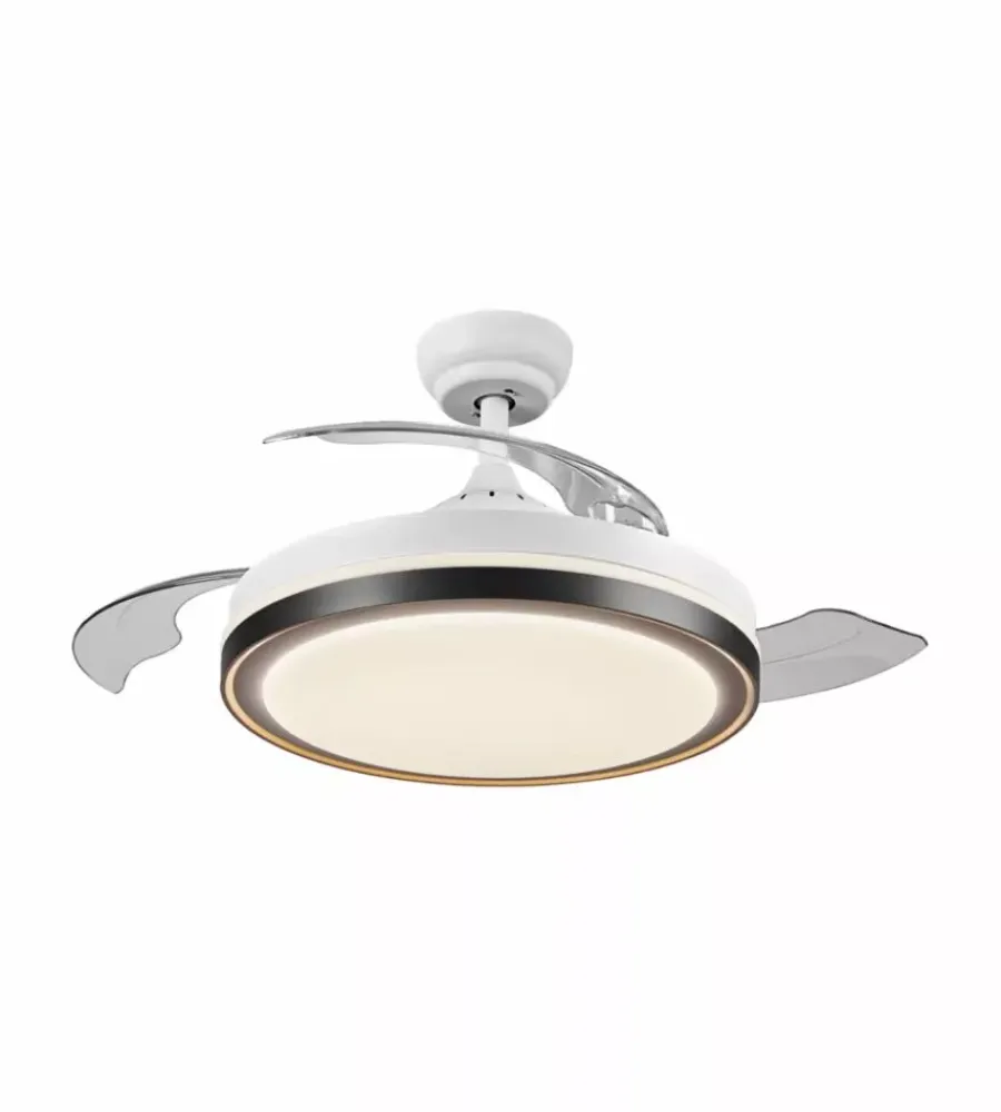 Illuminazione Per Interno|Lampada ventilatore da soffitto osram "retractable" bianco 66w