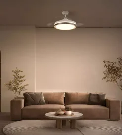 Illuminazione Per Interno|Lampada ventilatore da soffitto osram "retractable" bianco 66w