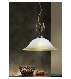 Clearance Lampadario 1 luce "mira" bronzo e27 40 cm Illuminazione Per Interno