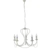 Onli Illuminazione Per Interno|Lampadario 5 luci "candela" in metallo avorio, e14