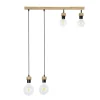 Clearance Lampadario 4 luci "clartina" metallo e legno, e27 Illuminazione Per Interno