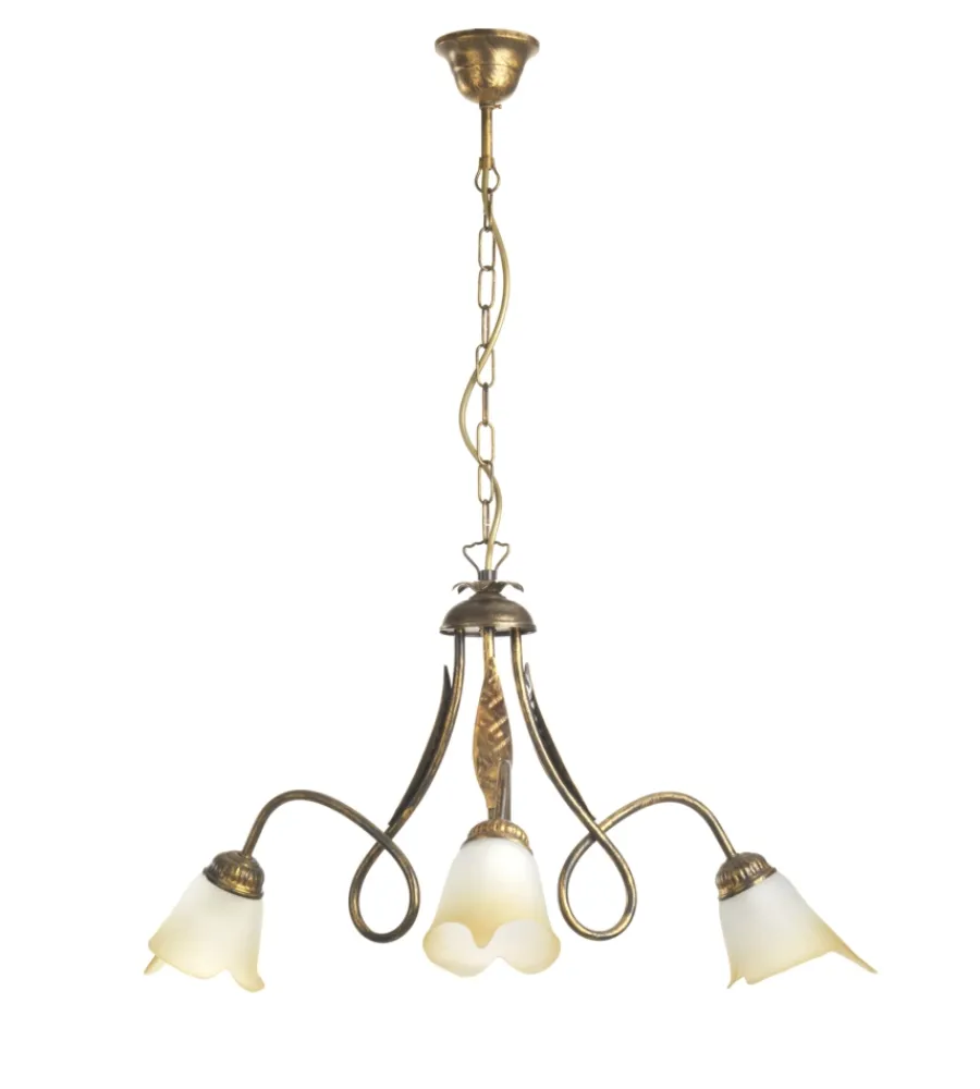 Illuminazione Per Interno-Onli Lampadario 3 luci in metallo color bronzo, e14