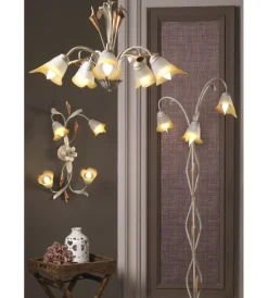 Hot Lampadario 3 luci "lucrezia" in metallo avorio, e14 Illuminazione Per Interno