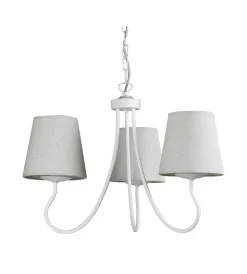 Clearance Lampadario 3 luci "margot" in ferro e stoffa, e14 Illuminazione Per Interno
