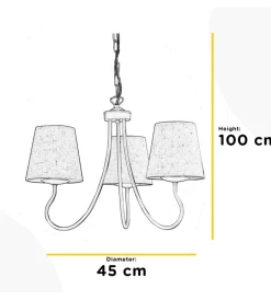 Clearance Lampadario 3 luci 