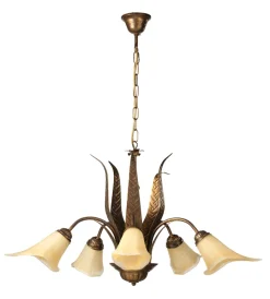 Lampadario 5 luci "alga" bronzo e14 Illuminazione Per Interno