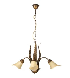 Illuminazione Per Interno-Onli Lampadario 3 luci "alga" bronzo e14