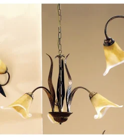 Illuminazione Per Interno-Onli Lampadario 3 luci "alga" bronzo e14