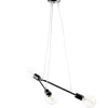 Illuminazione Per Interno-Onli Lampadario 3 luci "boomerang" nero e27