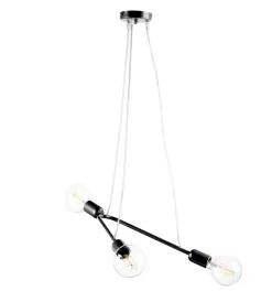 Illuminazione Per Interno-Onli Lampadario 3 luci "boomerang" nero e27