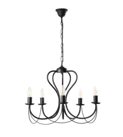 Illuminazione Per Interno-Onli Lampadario 3 luci "candela" nero e14