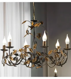 Online Lampadario 6 luci "collana" bronzo e14 Illuminazione Per Interno
