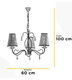 Online Lampadario 3 luci 