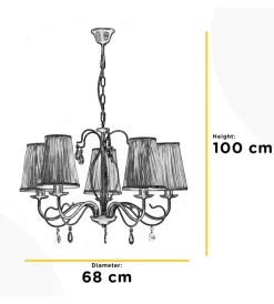 Sale Lampadario 5 luci 