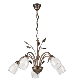 Illuminazione Per Interno-Onli Lampadario 5 luci "liliana" bronzo e14