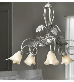 Illuminazione Per Interno-Onli Lampadario 5 luci "marilena" argento e14