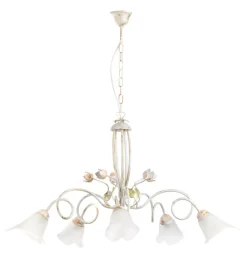 Illuminazione Per Interno-Onli Lampadario 5 luci "wilma" bianco e14