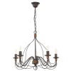 Onli Illuminazione Per Interno|Lampadario a 5 luci "fiamma" marrone, e14