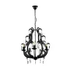 Onli Illuminazione Per Interno|Lampadario a 5 luci "jane" nero, e14