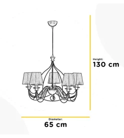 Illuminazione Per Interno-Onli Lampadario a 5 luci 